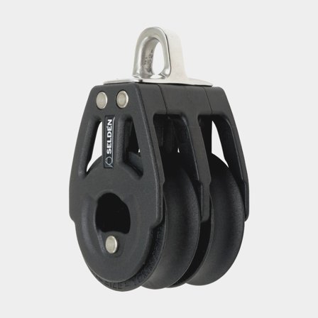 Poulie double Seldén BBB 40, fixe, à roulements à billes, convient pour cordages Ø6 - 10 mm