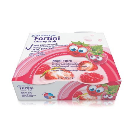 Fortini Creamy Fruit, Frukt og bær, 4x100 ml