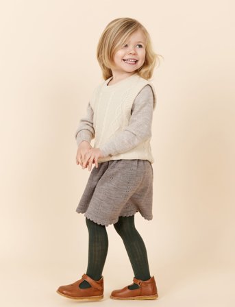 Copenhagen Colors Knitted Cable Vest - Cream - 56