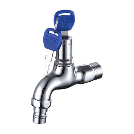 Tyverisikret vandhane til udendørs brug, tyverisikret messingvandhane, låsbar udendørs vandhane, til vaskemaskine i haven