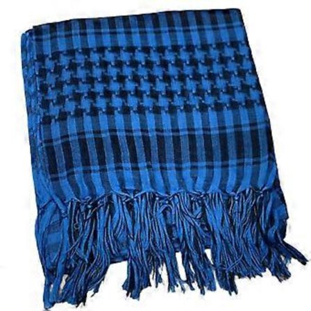 Etnisk Arabisk Skjerf Shemagh Hodeskjerf Etnisk Arabisk Halsklede Pustende Keffiyeh Hodeinnpakning Hijab Skjerf Hodebekledning Blå