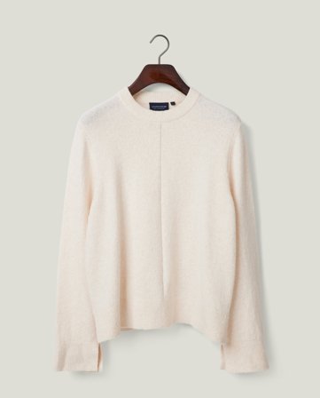 Lexington Blød strikket sweater, offwhite melange