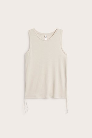 Kappahl | Koszulka ze sznureczkami | Jasnobeżowy