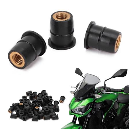 50 kpl Kumip hkin M6x0.8mm Muokkaus Moottoripy rille ATV:lle Tuulilasille Runkoon
