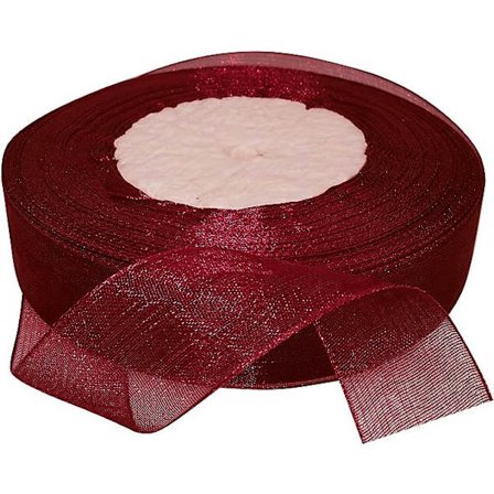 1 st glänsande dekorativt organdyorganzaband - 20 mm x 45 meter - Dar