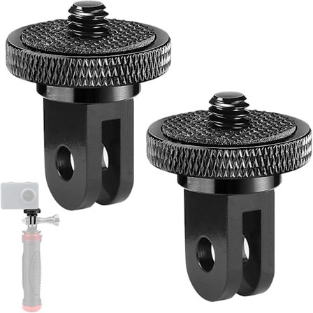 2 stk 1/4" Aluminium Tripod Adapter Tripodmontering Kompatibel med GoP