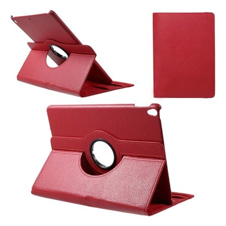 iPad Pro 10.5 Læder etui med roterende stand - Rød
