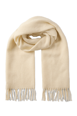 Å WOMAN Halsduk med fransar ELLEN Halsdukar & scarves Vit ONESIZE