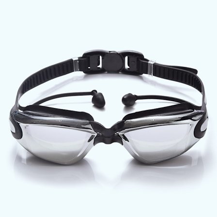 Vuxen Hd Vattentät Silikon Simglasögon En-delad Öronproppar Svart