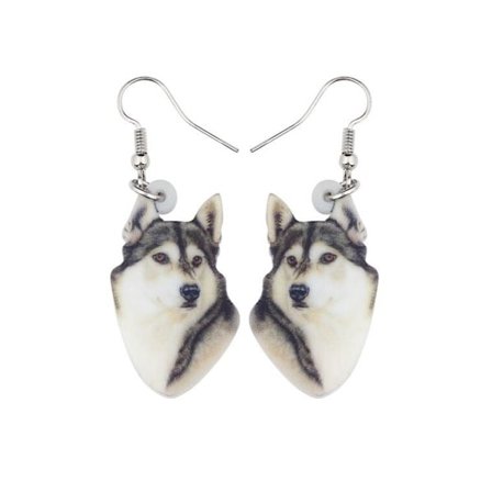 Earrings - Siberian Husky - Alaskan Malamute - Acrylic