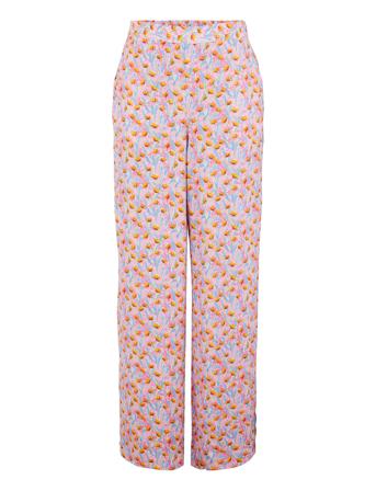 Pcmecila Hw Wide Pants D2D Bc Pyjamahousut Olohousut Monivärinen/Kuvioitu Pieces