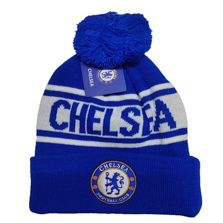 Xbi - Vinterkold og varm fodboldfan strikket broderet hue Chelsea Blå