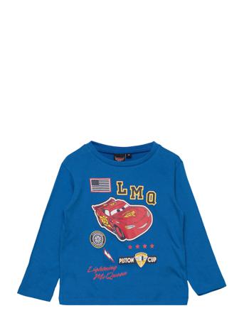 Long-Sleeved T-Shirt Langærmet T-shirt Blå Biler