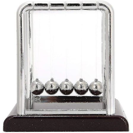 Vuggebalanseballer i rustfritt stål, metall, svingende baller med base, stressavlastende leketøy for skrivebord