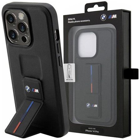 BMW Grip Hot Stamp BMHCP14X22GSLK Deksel til iPhone 14 Pro Max - Svart