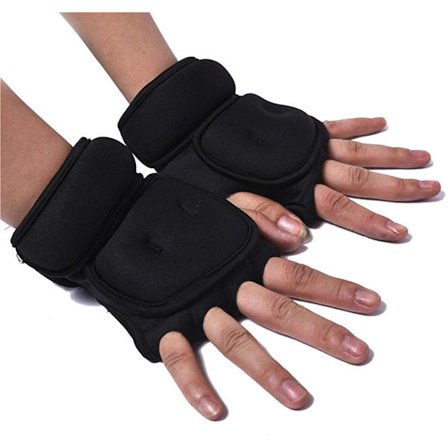 Painokuormitetut treenikäsineet, pari 2 Lb, hiekkasäkki painonnosto treenikäsineet fitnesskäsineet rannetuella kuntosalille nyrkkeilyyn