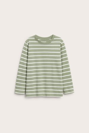Kappahl | Randig långärmad t-shirt | Mörkgrön