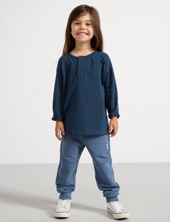 Lindex Trousers Essential Knee - Blue - 98