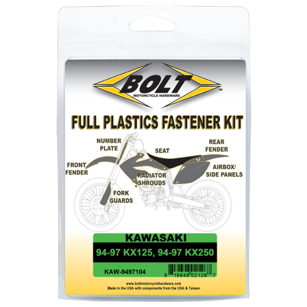 Bolt Body Work Fastener Kit - Kawasaki KX 125 1994-1997