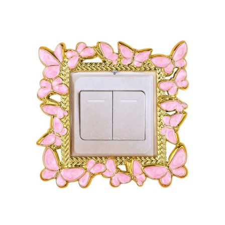 Enkel Ljusbrytare Cover Socket Surround Ram GOLD&ROSA