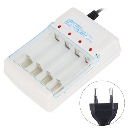 ABS Hvid Nikkel Hydrid Nikkel Krom Aa AAA Batteri 4 Slot Hurtig Opladning Oplader