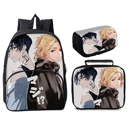 Tokyo Revengers Ryggsäck 3 delar 16 väska Style 22