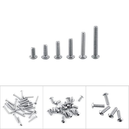 M3 A2 Rostfritt Stål Insexskruvar Bult och Sexkantsmuttrar Sortiment (Knappskalle)