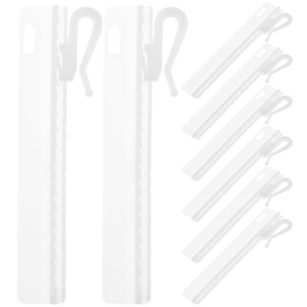 50 stk gardinstangskroker i plast, justerbare gardinkroker