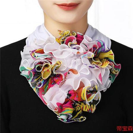 Kvinders falsk krave Aftagelig halv sommersløjfe ren farve Banablomst koreansk stil Samme stil Variation Scarf No. 1 Default