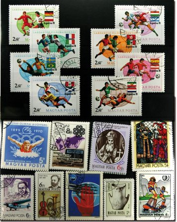 Ungarn 10 forsk. sæt stemplet III