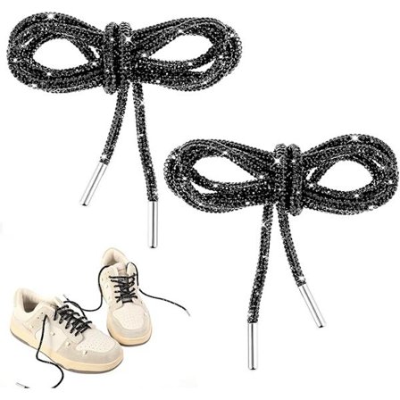 1 par Rhinestone snørebånd Udskiftelige glitter med diamant snørebånd Hat reb til sneakers Sko tilbehør 120cm