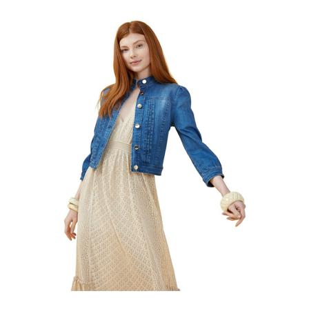 Nenette, Denim Jacket Blauw, Dames, Maat:L