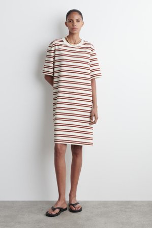 COS Women's Cotton Mini T-Shirt Dress in White