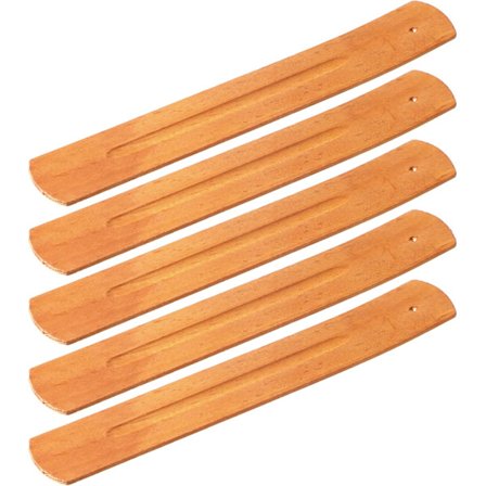 Sett med 5 (gulbrun) røkelseholder i form av røkelse