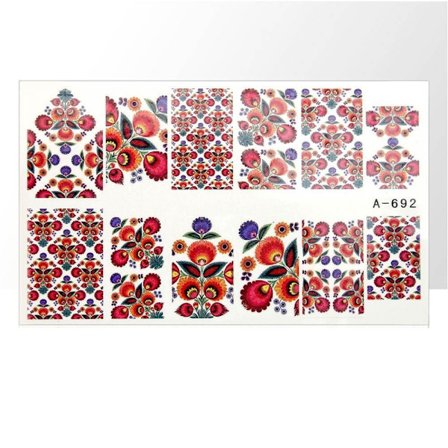 Vattendekaler - Blommor - A692 - För naglar