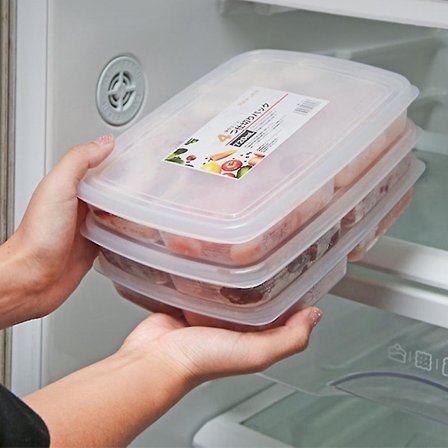 2 stk Køleskabs Opbevaringsboks Frys Kød Rum Mad Underpakket Ingefær Forberedelse Retter Fre