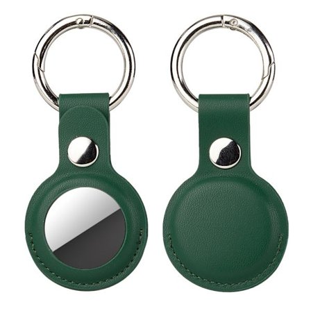 Nahkainen avaimenperä Apple AirTagille (vihreä)