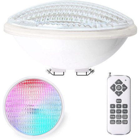 18w Led Pool Light Par56 Waterproof Ip68 Rgbw Pool Light Submersible Light 12v Dc/ac Full Color Led Spotlight With Remote Control 7 Adjustable Colors