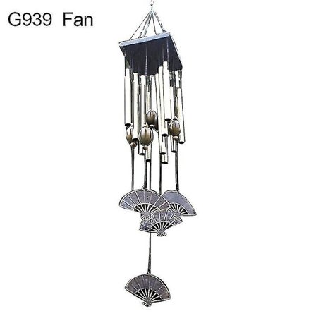 Vindklokker i tre og bronsefargede rør, antirust, til veranda, balkong, hjemmedekorasjon, gave