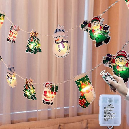 Juledekoration, indendørs lyskæder, vinduesdekoration, dekorér juletræ, lyskæder til soveværelse, have, fest