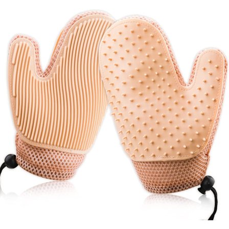 2-pack 2-i-1 katt- och hundtrimningshandskar, pälsborttagning