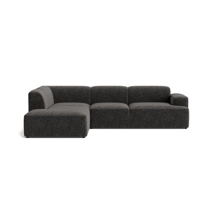 Madrid Hjørnesofa, Venstrevendt - Genesis Antracit - Rummelig Flyder Sofa, Dybt Sæde & Bred Chaiselong - 297x219x75cm - Perfekt til Afslapning & Hygge