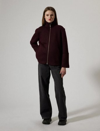 Brixtol Textiles Seven Women Wool - Burgundy - S
