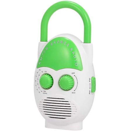 Duschradio - Vattentät Kompakt AM/FM Duschradio med Inbyggd Högtalare