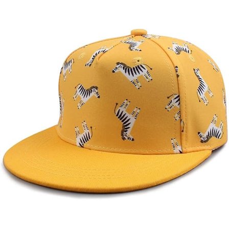 Sød Baby Baseball Kasket (Gul Zebra til 1 - 2 År), Børne Sommerhat Broderet Flad Solhat Dreng Pige