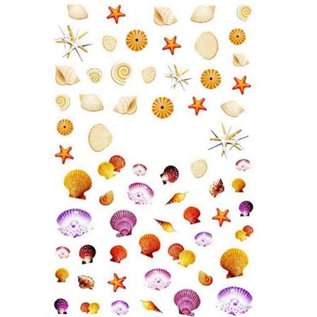 Skaller Søstjerne Mønster Dekoration Selvklæbende Dekaler Ultra Tynde Neglekunst Stickers XF3141