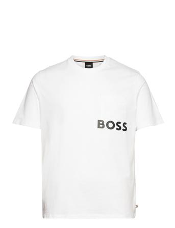 Fashion T-Shirt T-shirts Short-sleeved Hvit BOSS*Betinget Tilbud