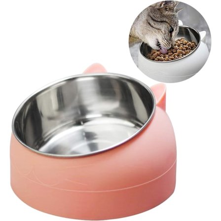 Kattmatskål, Katt Hundmatskål, Vinklad Kattmatskål, Kattmatskålsmatta, Katt, ZQKLA