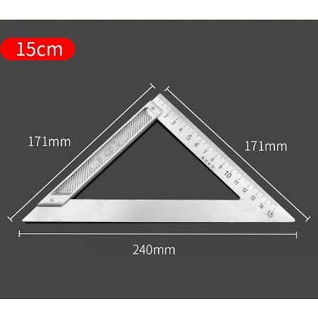 15CM trekant lineal måleværktøj, vinkel lineal tømrer lineal