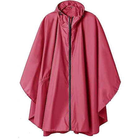 Regnponcho Voksen Vandtæt Udendørs Hætte, Poncho Vandtæt til Kvinder med Lynlås, Festival Ponchoer Vandtæt Lang, Vandtætte Kapper Plus Size